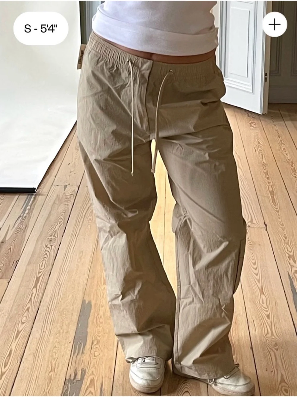 Djerf Avenue Sporty Pants Sand - Tall - Picture 2 of 9